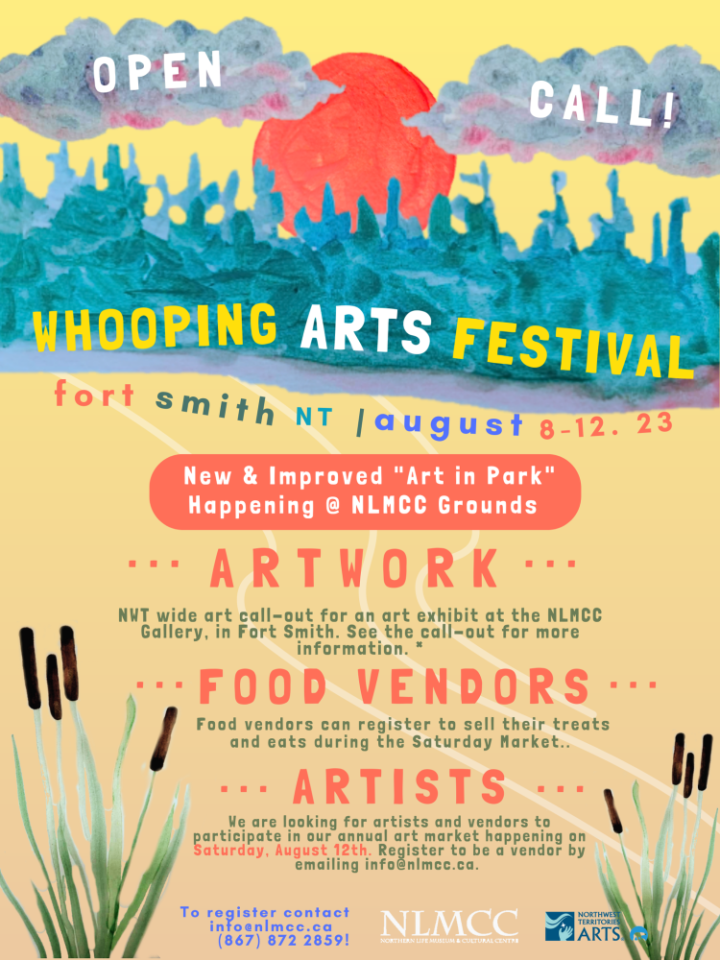 Poster promoting Whooping Arts Festival. 