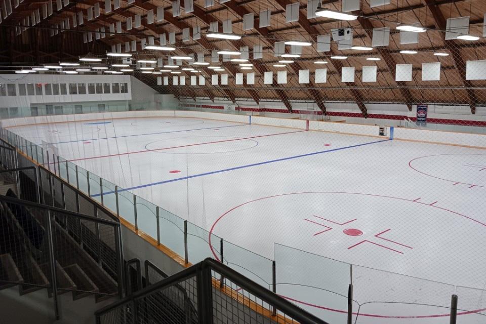 An empty ice rink