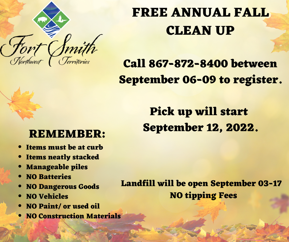 graphic about the free annual fall clean up