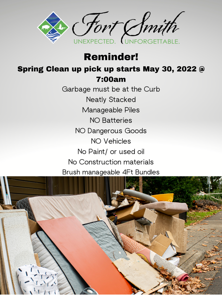 Spring Clean up pick up reminder poster