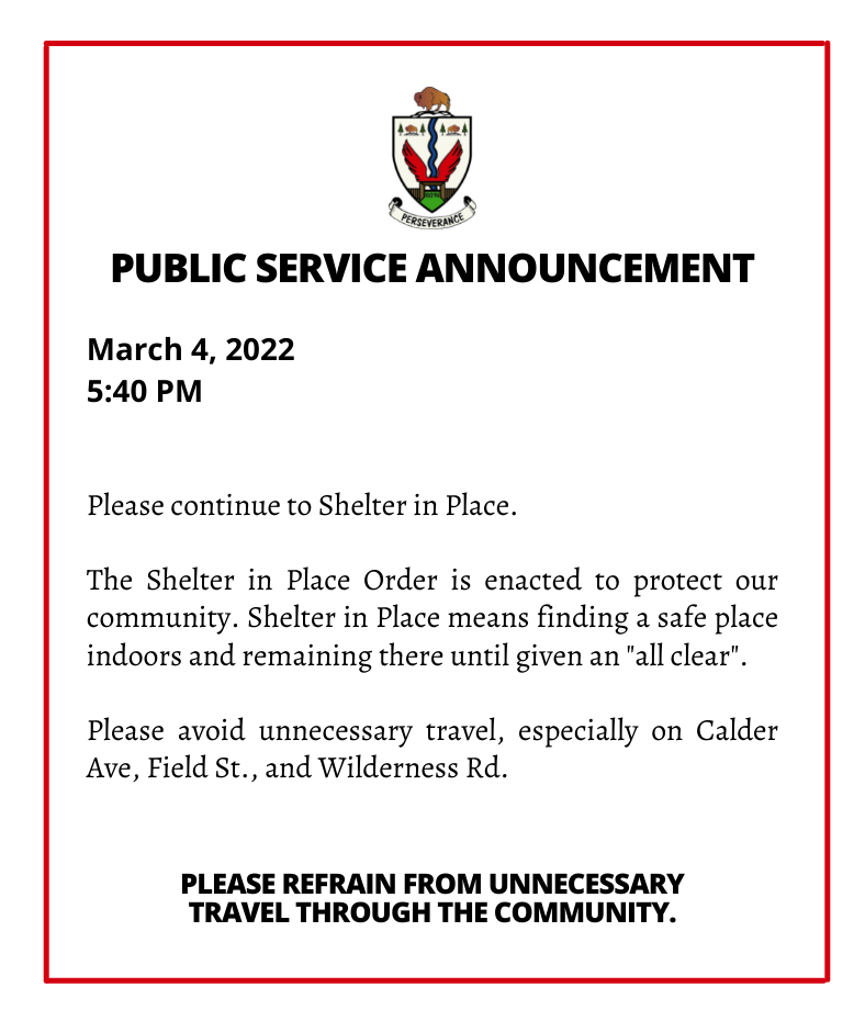 please continue and shelter in place