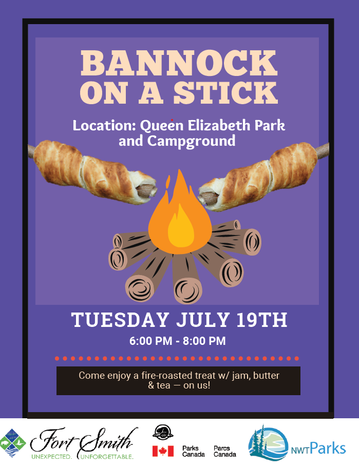 graphic about the Bannock On a Stick event