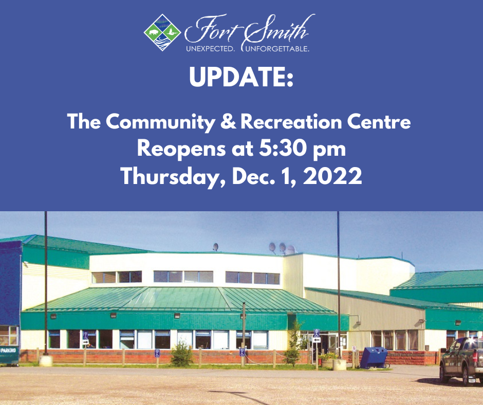 community and recreation centre reopening notice