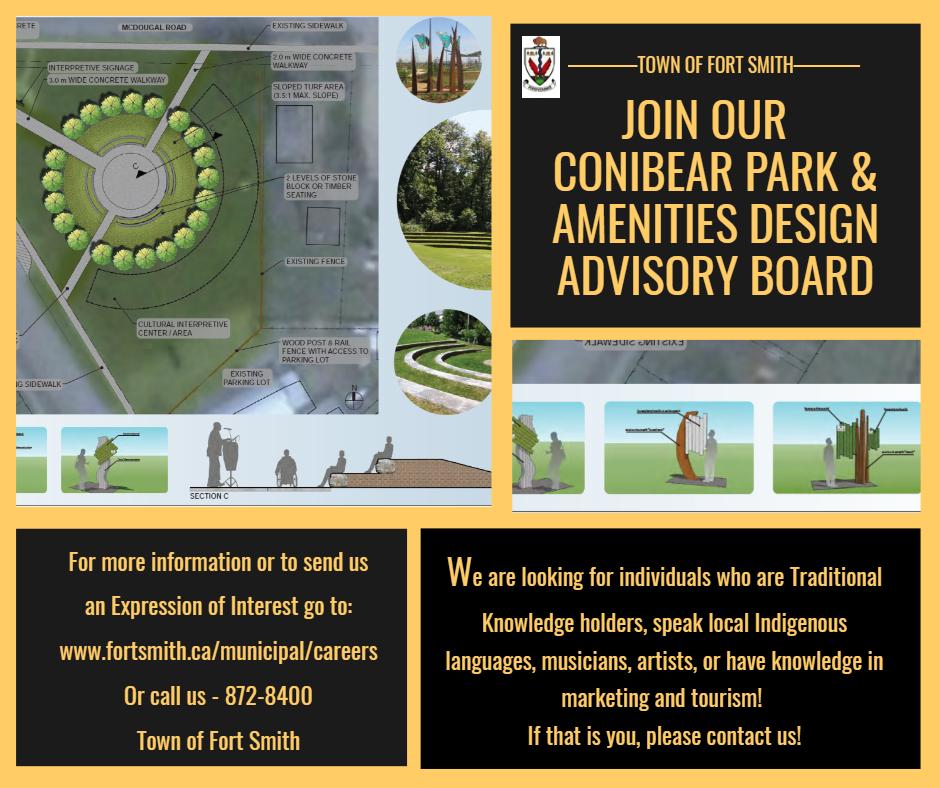 join our Coinbear Park & amenities design advisory board poster