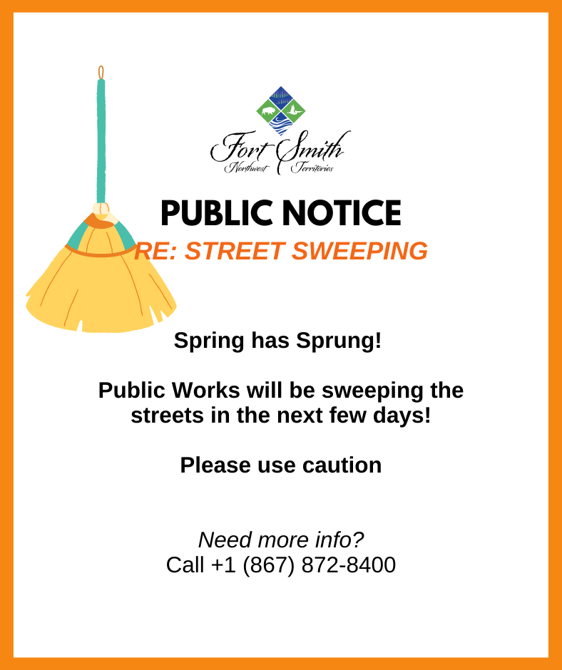 public works will be sweeping the streets in the next few days
