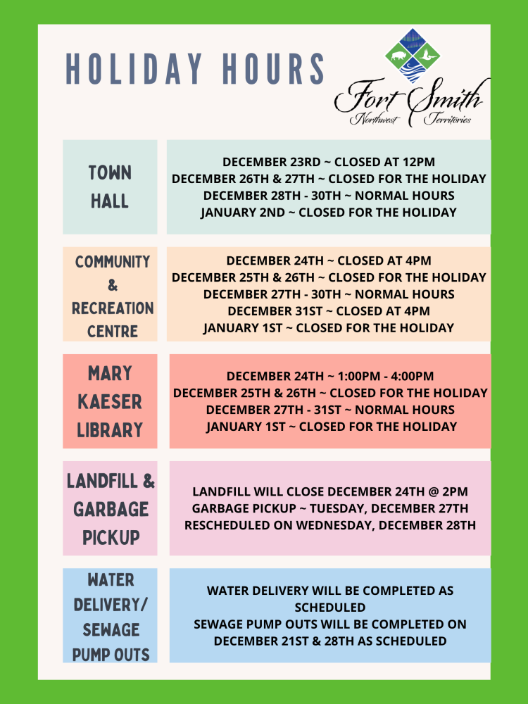 facility holiday hours