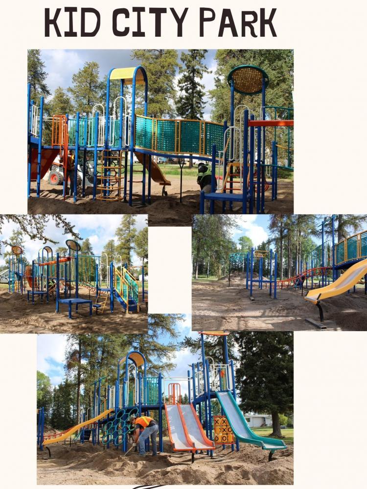jungle gym with slides, bars and other activities