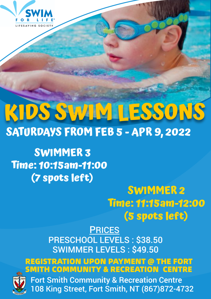kids swim lessons poster
