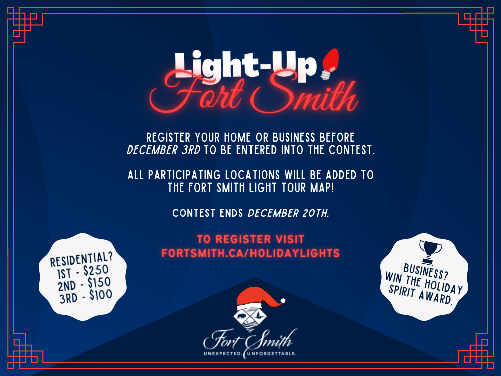 register your home or business before december 3rd to be entered into the contest