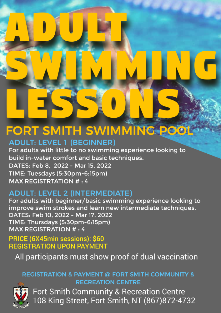 adult swim lessons and registration information