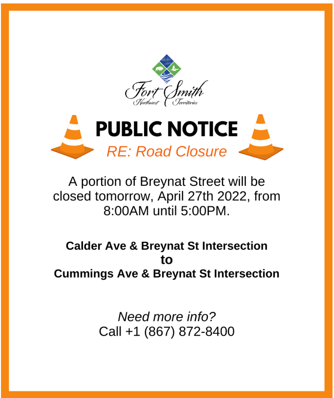 a portion of breynay street will be closed tomorrow april 27 2022