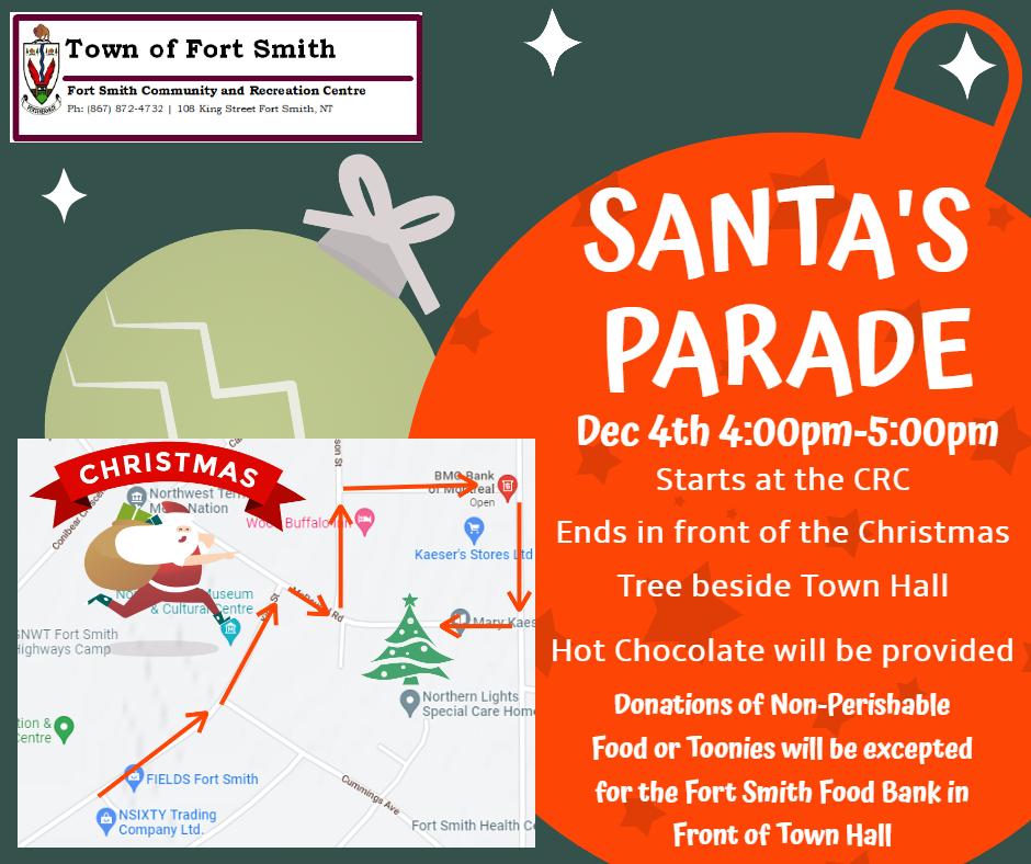 Santa's parade december 4th at 4 PM