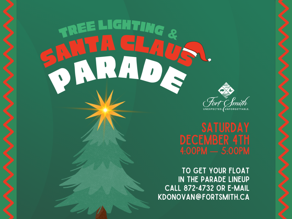 tree lighting and santa clause parade saturday december 4th at 4 PM