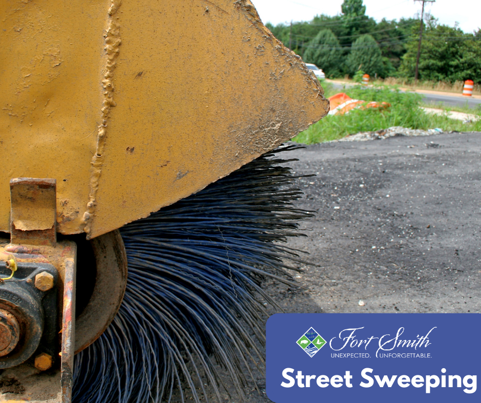 close up picture of a street sweeper
