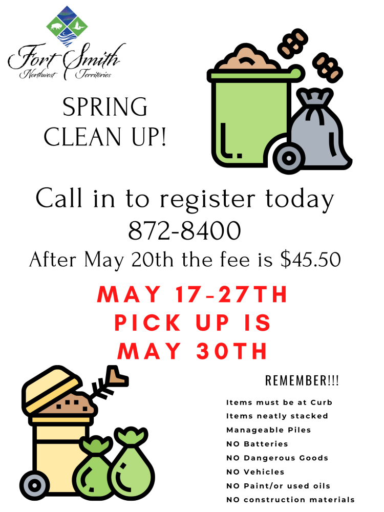 spring clean up registration poster