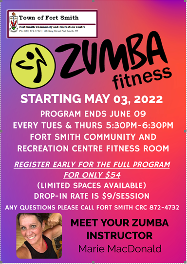 zumba firness starting may 03, 2022