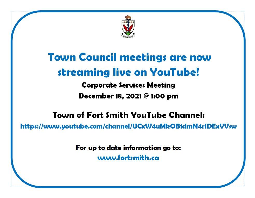 town council meetings are now streaming live on YouTube
