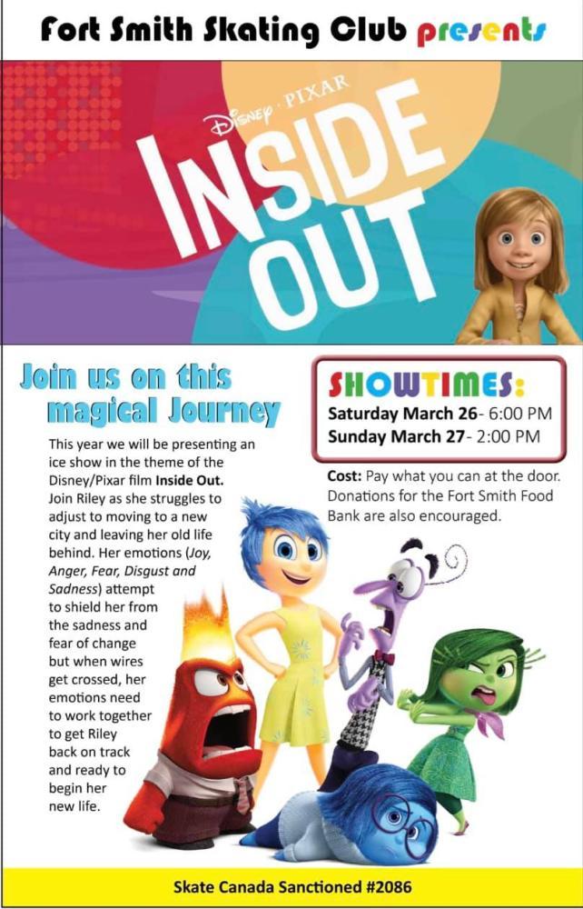 this year we will be presenting an ice show in the theme of disney/pixar film inside out